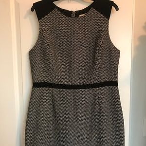 Banana Republic Tweed dress and White Sheath Dress